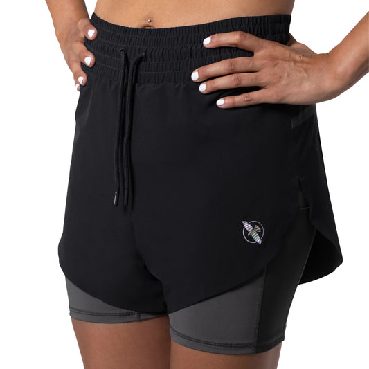 HAYABUSA WOMEN’S MID RISE LAYERED SHORTS