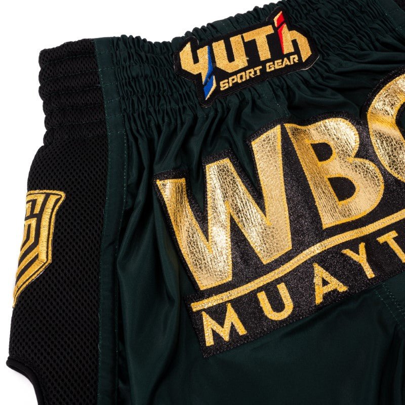 Green Yuth X WBC Muay Thai Shorts Front