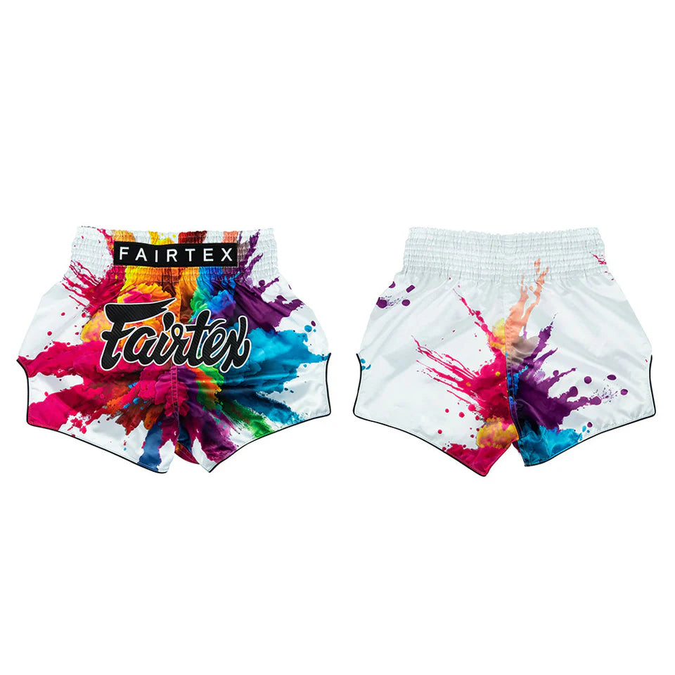 Fairtex Muay Thai Shorts - Bs1939 White Funky Soul