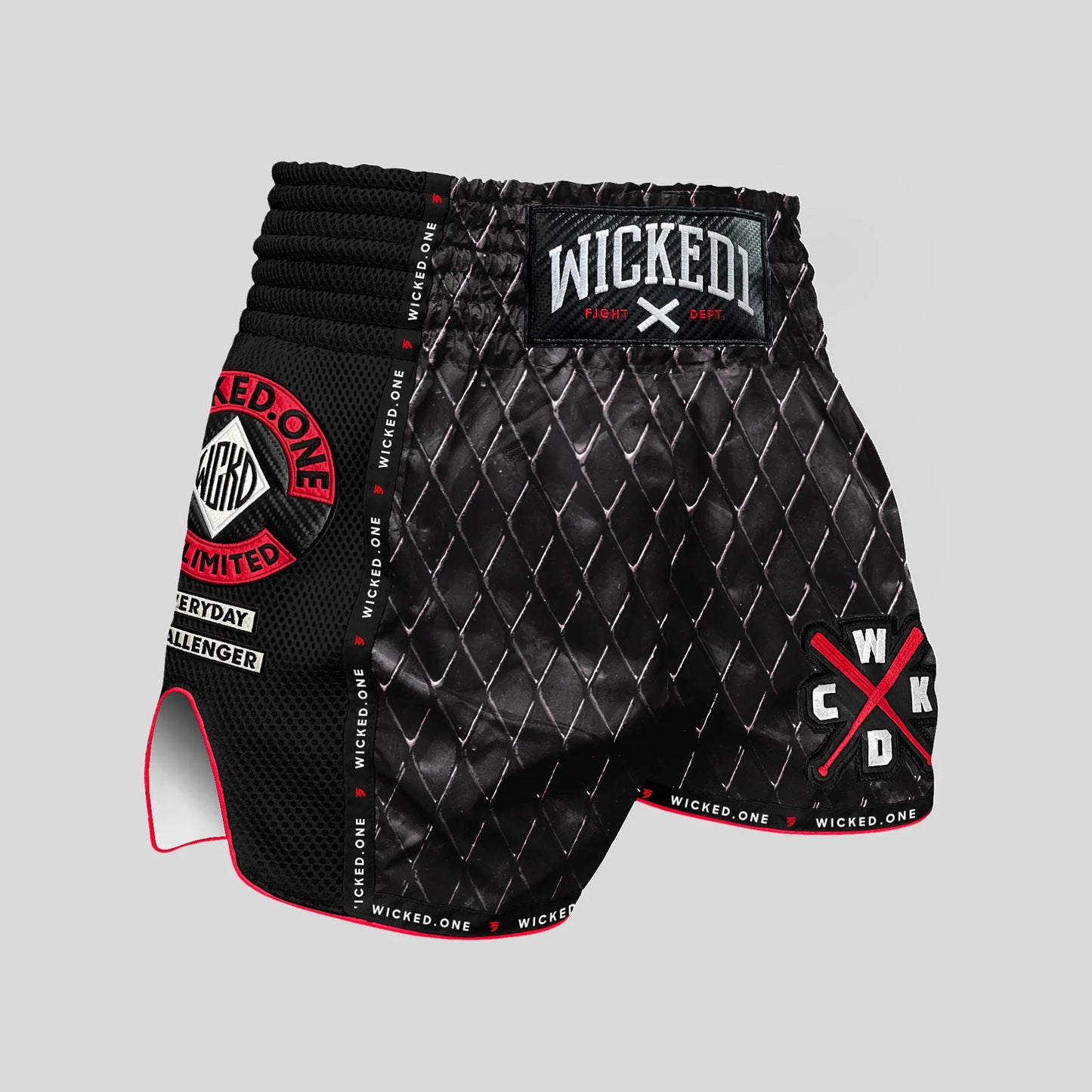 MUAY THAI SHORT CAGE BLACK