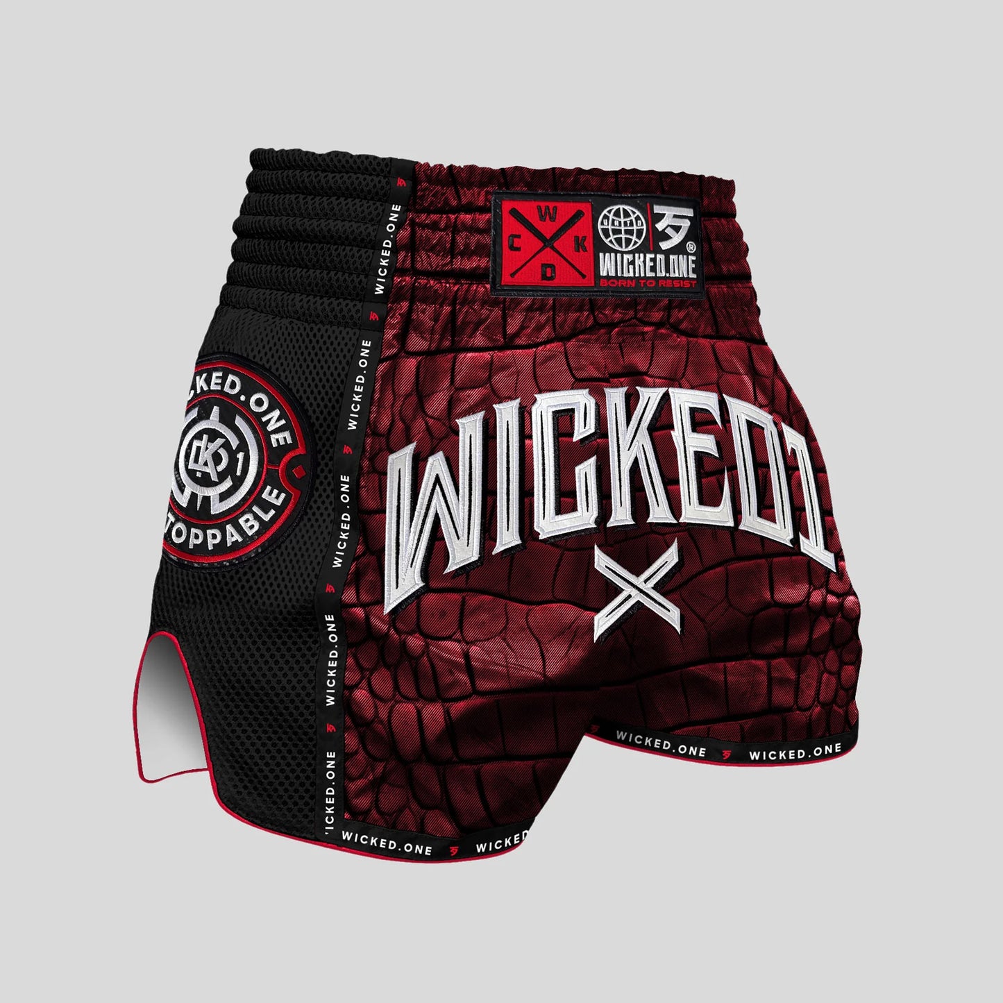 MUAY THAI SHORTS CAIMAN RED