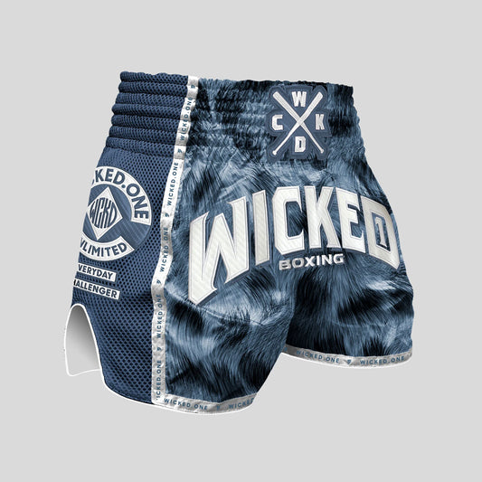 MUAY THAI SHORT HUNTER BLUE