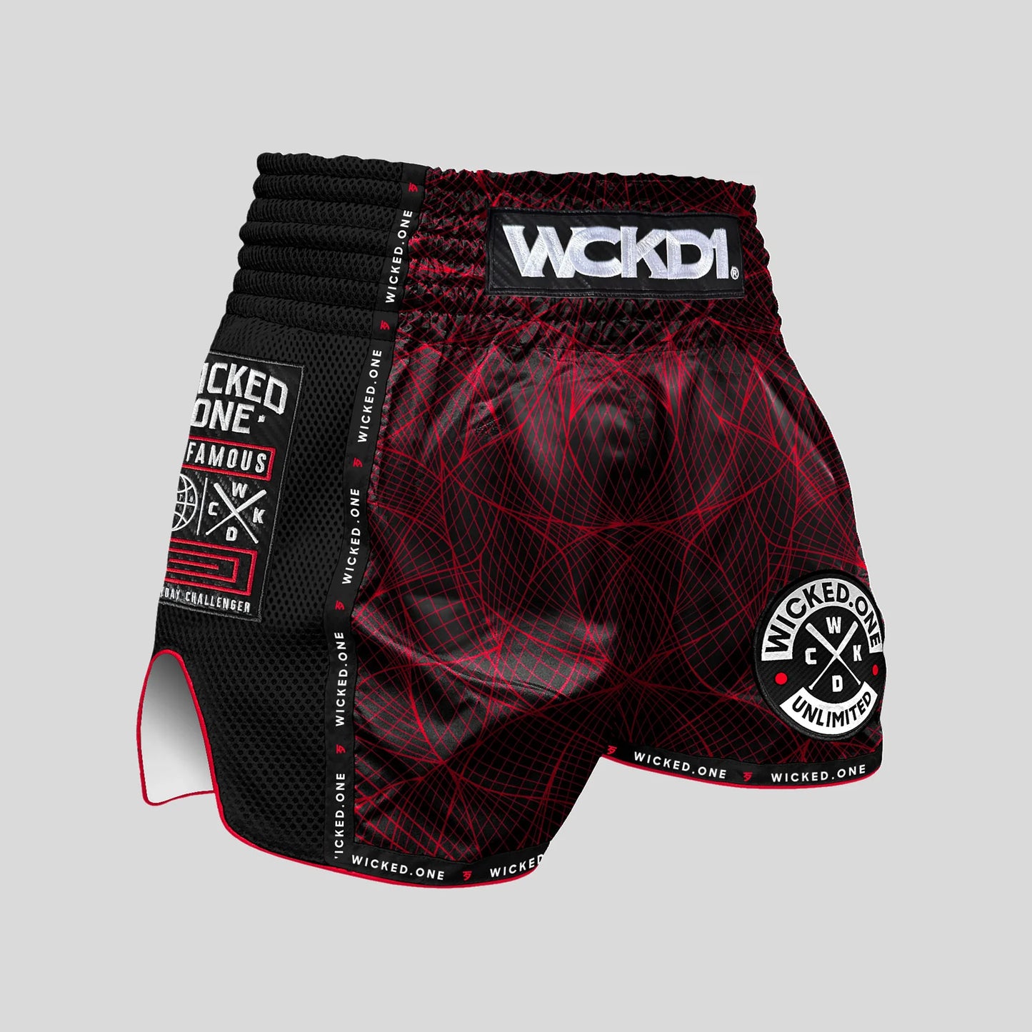 MUAY THAI SHORT METAVERS BLACK/RED