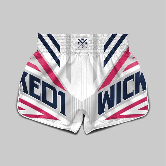 MUAY THAI SHORTS DISTRICT WHITE