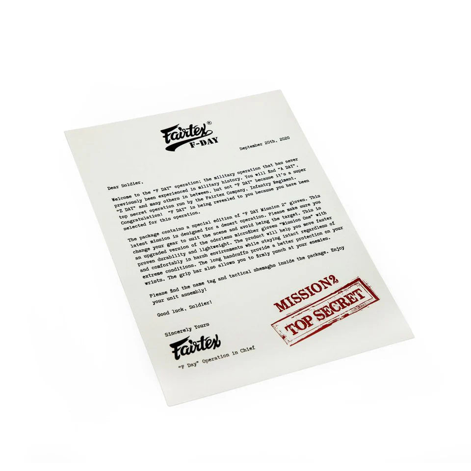 COMING SOON - FAIRTEX BGV25 F-DAY 2 LIMITED EDITION GLOVES