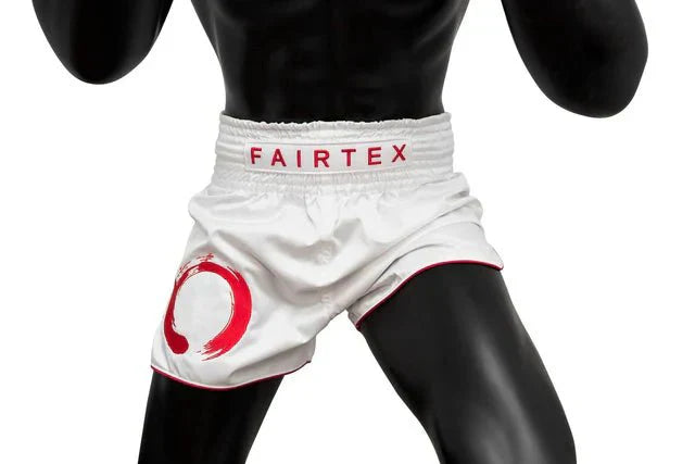 Fairtex BS1918 Enso White Muay Thai Boxing Shorts - Fight.ShopMuay Thai ShortFairtexXS