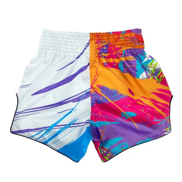 MUAY THAI SHORTS - FAIRTEX BS1933 WORLD MUSIC (WHITE)