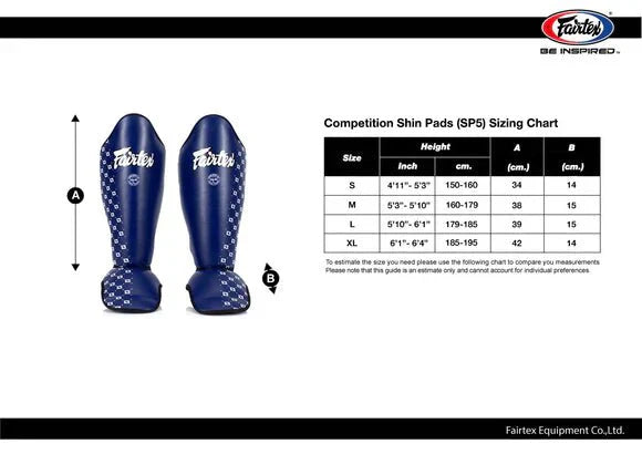 Fairtex SP5 Competition Muay Thai Shin Guard - Fight.ShopShinguardFairtexYellowS