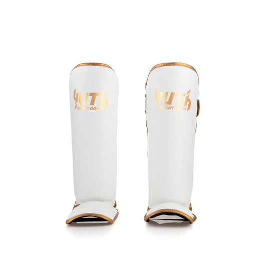 YUTH GOLD LINE SHIN GUARDS - WHITE